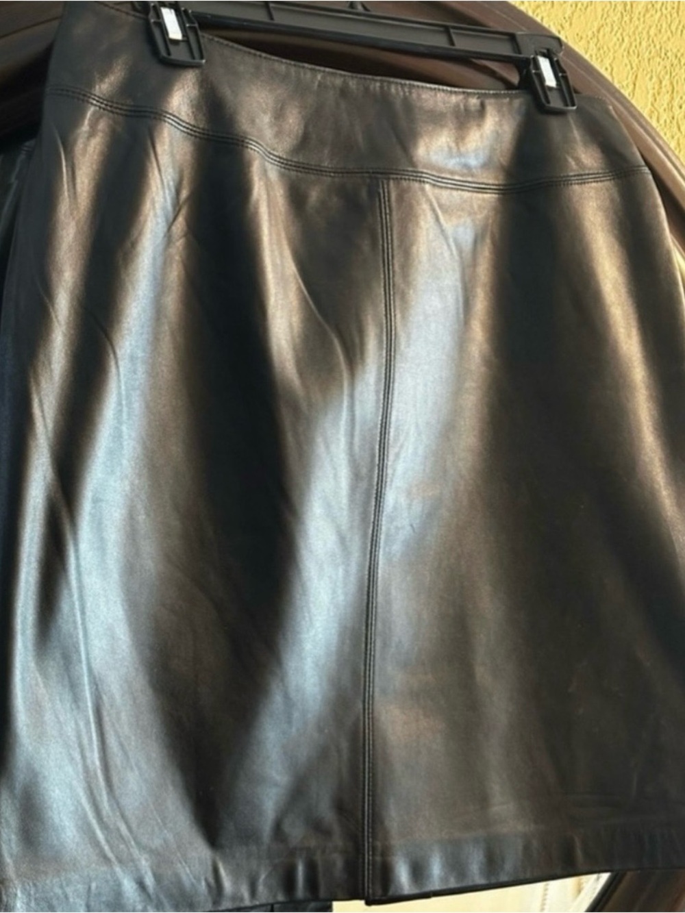 Zara Black Leather Skirt